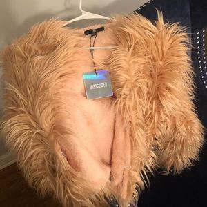 Misguided faux fur coat